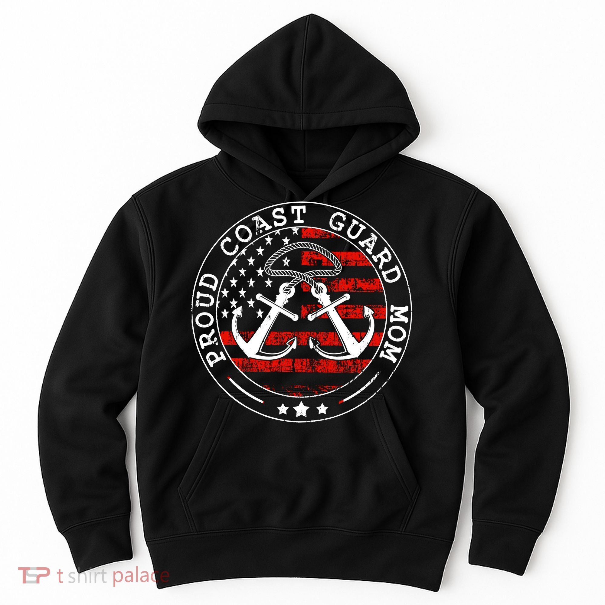 Wo Proud Coast Guard Mom Us Military Mothers Day Wo Hoodie