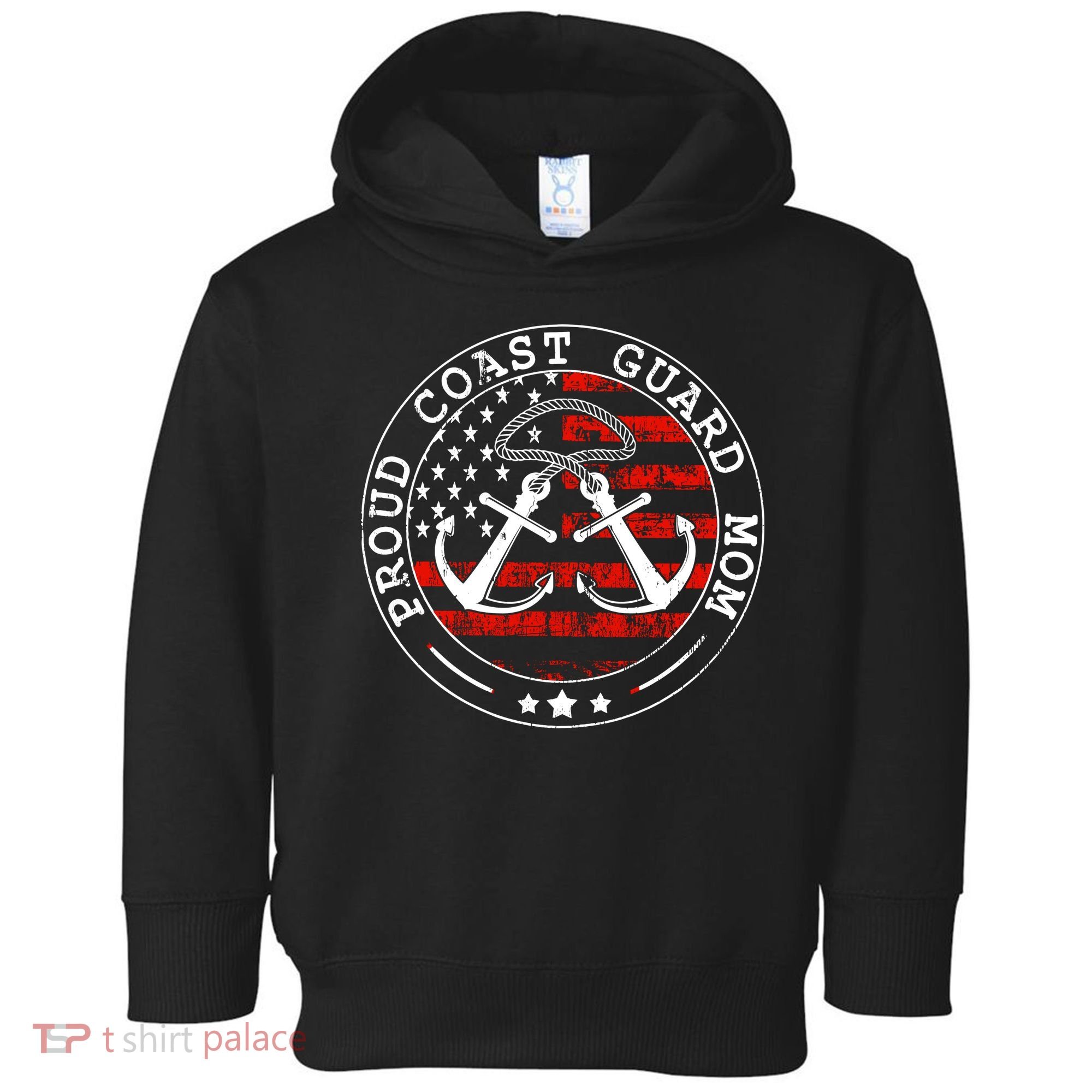 Wo Proud Coast Guard Mom Us Military Mothers Day Wo Toddler Hoodie