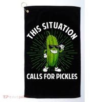Women Pickle Cucumber Dill Pickle Lover Gift Golf Towel thumb 0