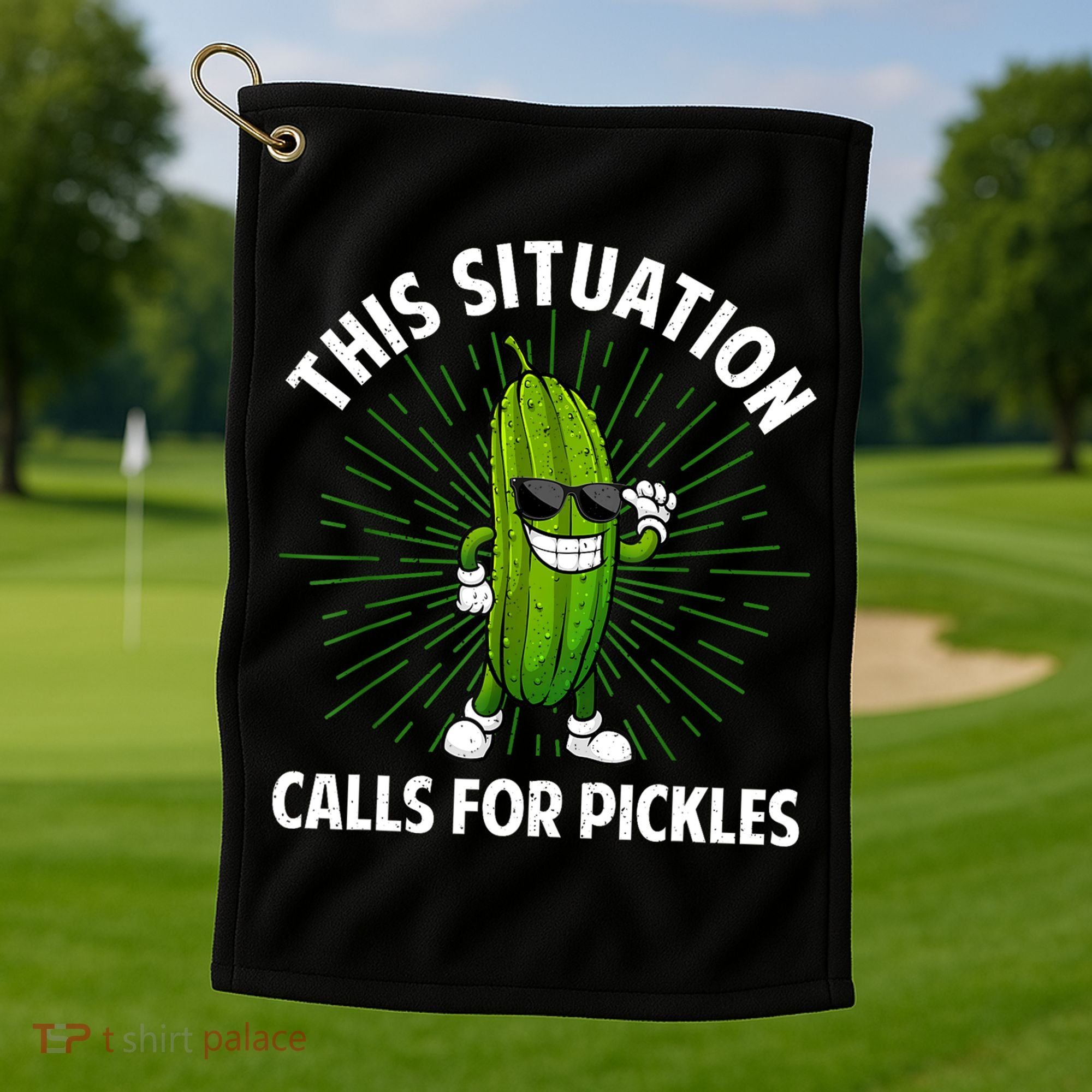 Women Pickle Cucumber Dill Pickle Lover Gift Golf Towel