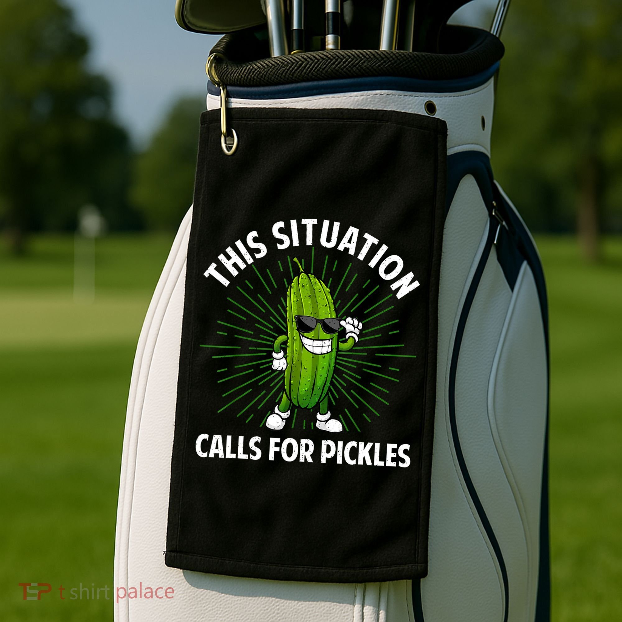 Women Pickle Cucumber Dill Pickle Lover Gift Golf Towel