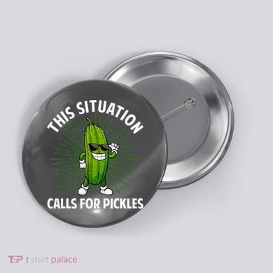 Women Pickle Cucumber Dill Pickle Lover Gift Button