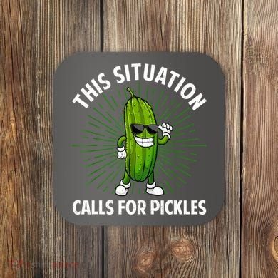 Women Pickle Cucumber Dill Pickle Lover Gift Coaster