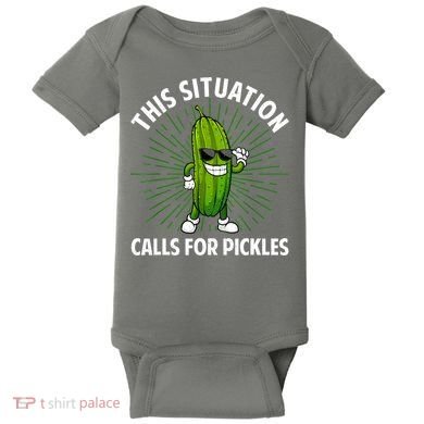 Women Pickle Cucumber Dill Pickle Lover Gift Baby Bodysuit
