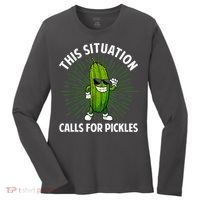 Women Pickle Cucumber Dill Pickle Lover Gift Women's Long Sleeve Shirt thumb 0