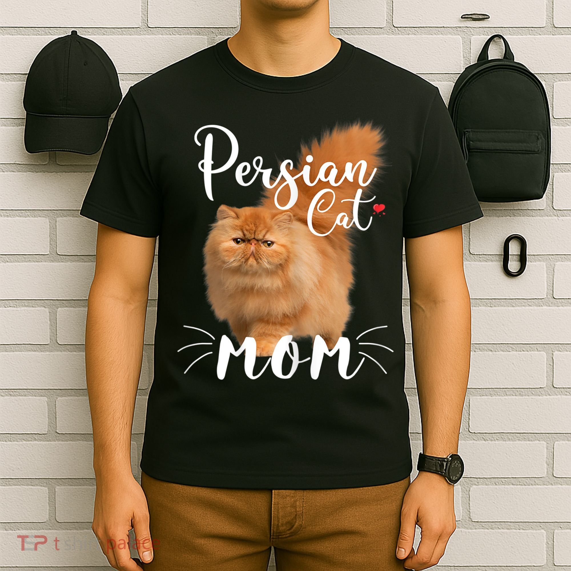 Womens Persian Cat Mom Female Cat Owner Persian Kitty T-Shirt
