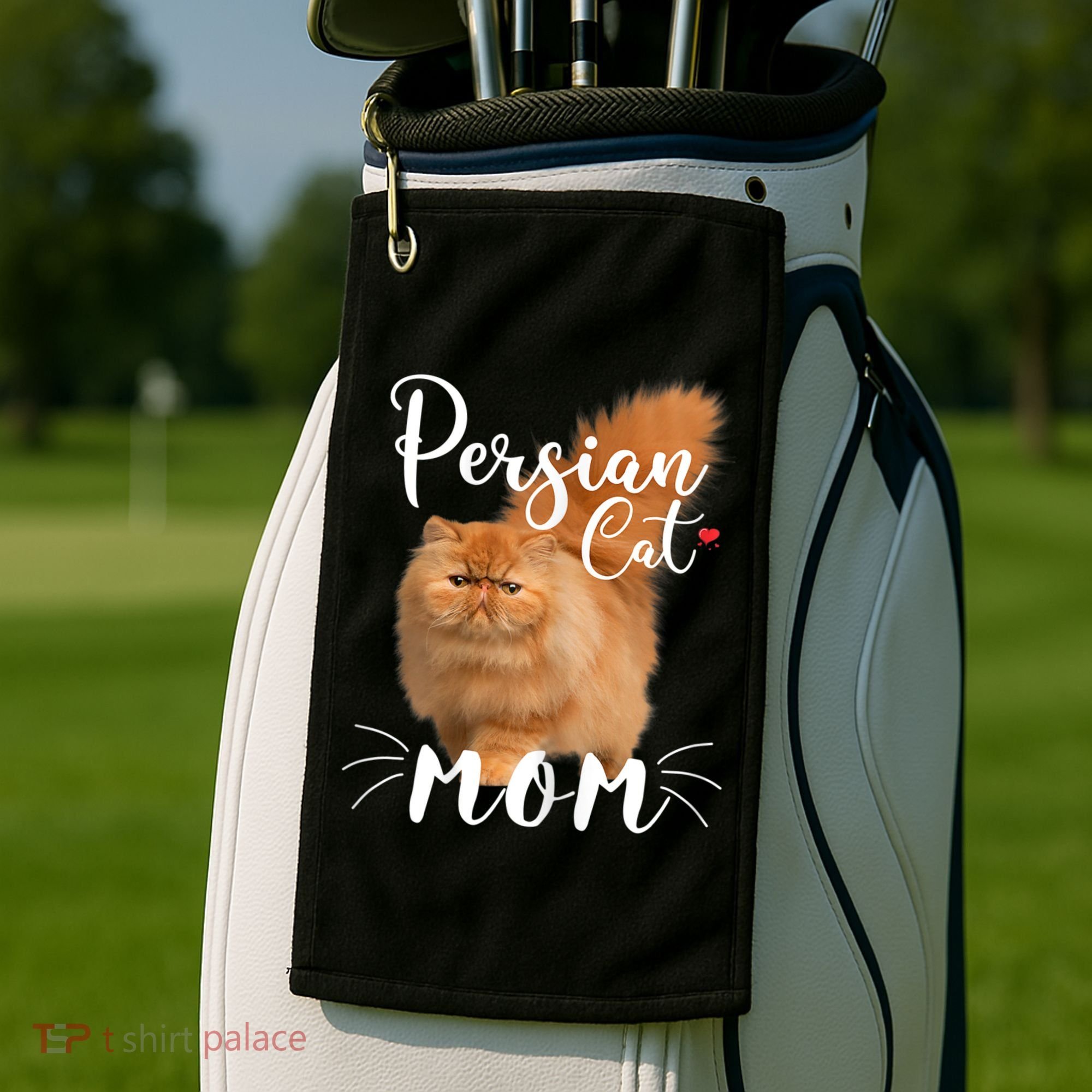 Womens Persian Cat Mom Female Cat Owner Persian Kitty Golf Towel