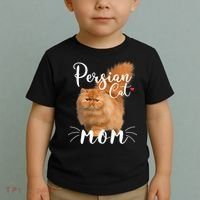 Womens Persian Cat Mom Female Cat Owner Persian Kitty Toddler T-Shirt thumb 2