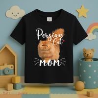 Womens Persian Cat Mom Female Cat Owner Persian Kitty Toddler T-Shirt thumb 3