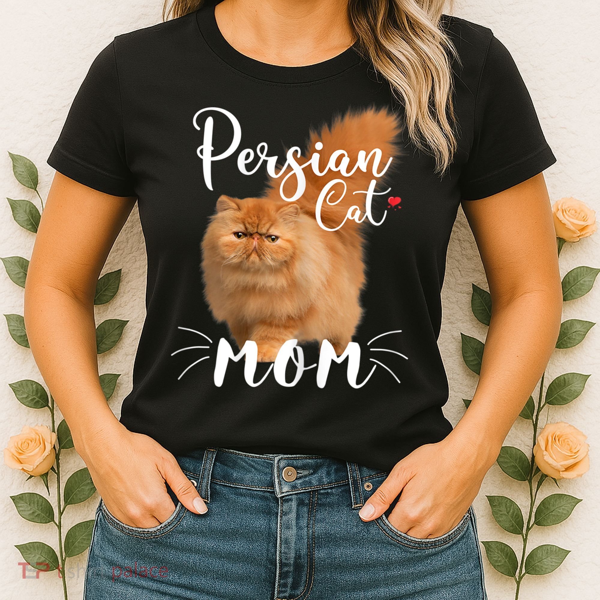 Womens Persian Cat Mom Female Cat Owner Persian Kitty Women's T-Shirt