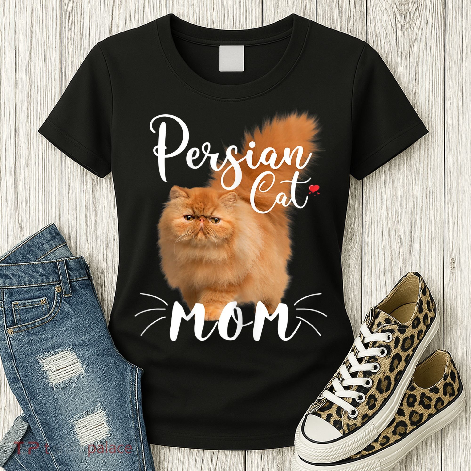 Womens Persian Cat Mom Female Cat Owner Persian Kitty Women's T-Shirt