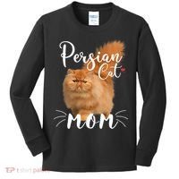 Womens Persian Cat Mom Female Cat Owner Persian Kitty Kids Long Sleeve Shirt thumb 0