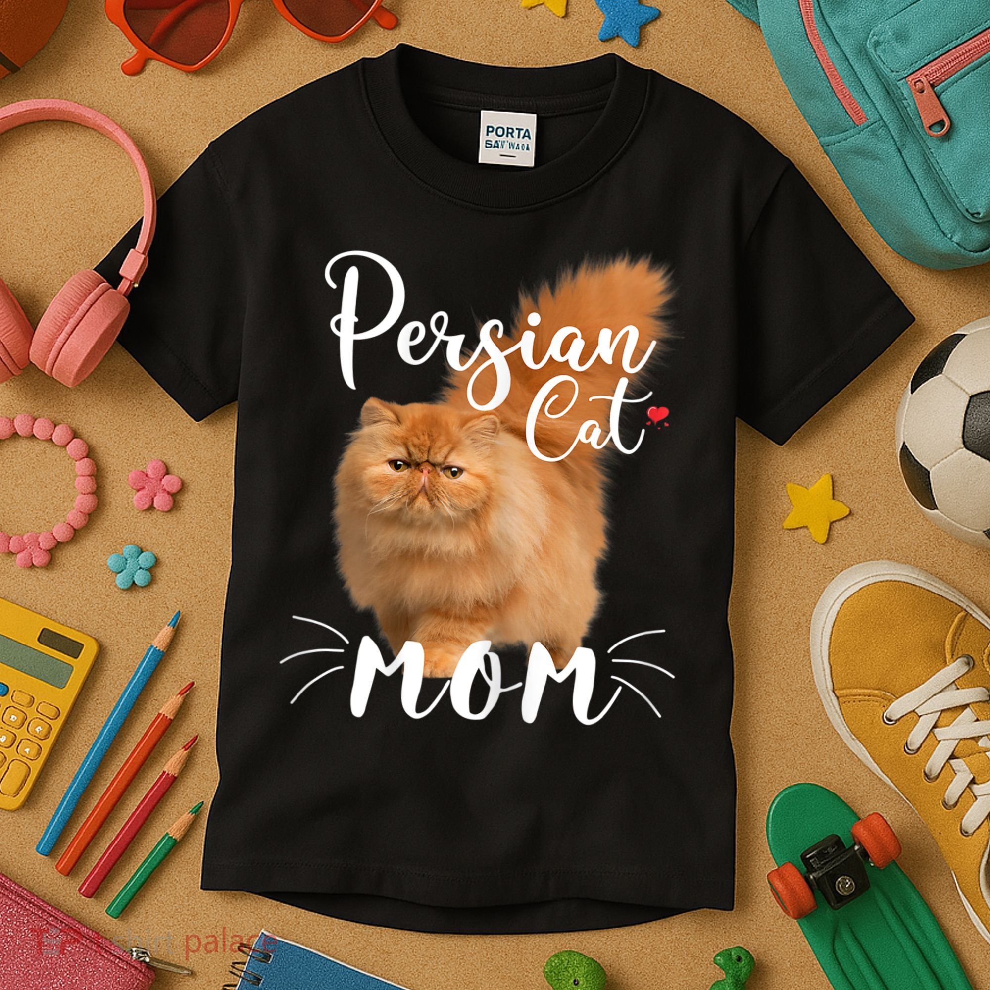 Womens Persian Cat Mom Female Cat Owner Persian Kitty Kids T-Shirt