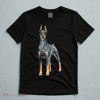 Watercolor Portrait Doberman Pinscher For Dog Owners T-Shirt thumb 5