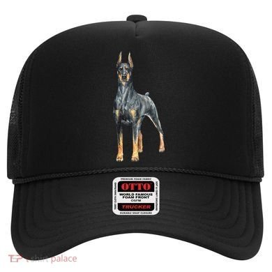 Watercolor Portrait Doberman Pinscher For Dog Owners Hat