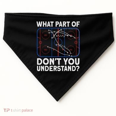 What Part Don't Understand Hockey Hockey Player USA-Made Doggie Bandana