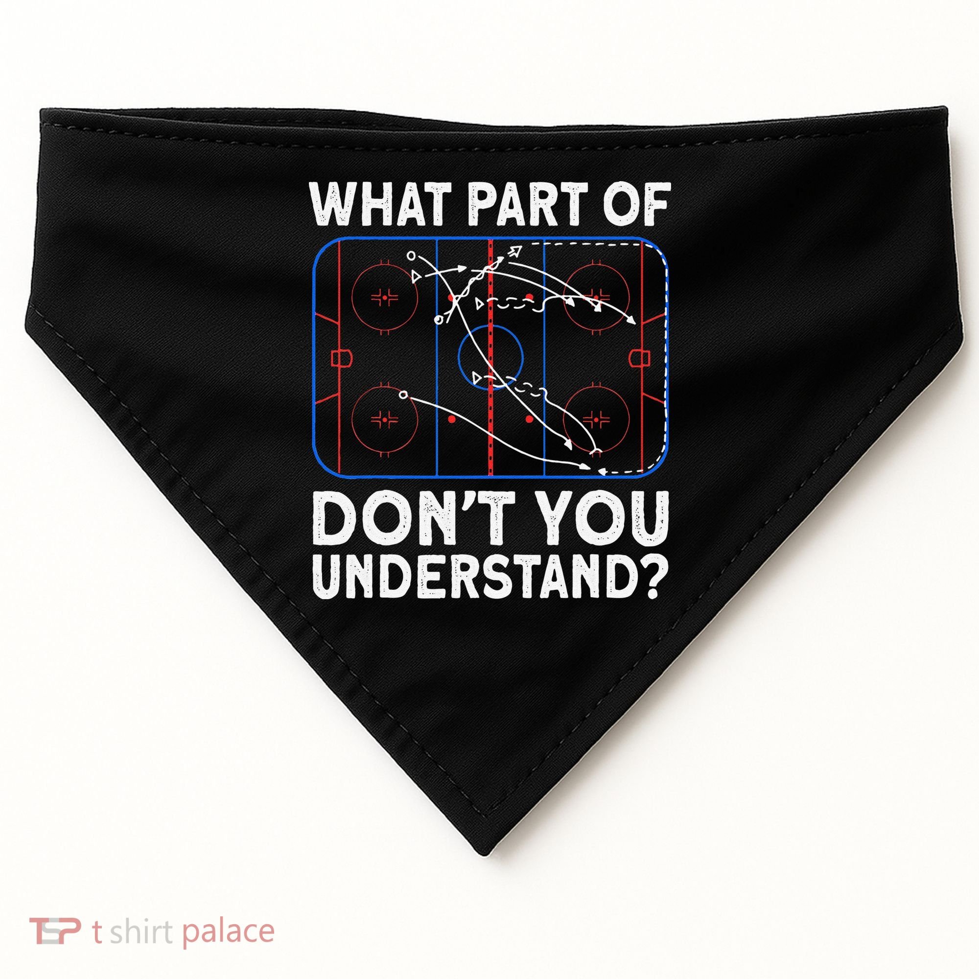 What Part Don't Understand Hockey Hockey Player USA-Made Doggie Bandana