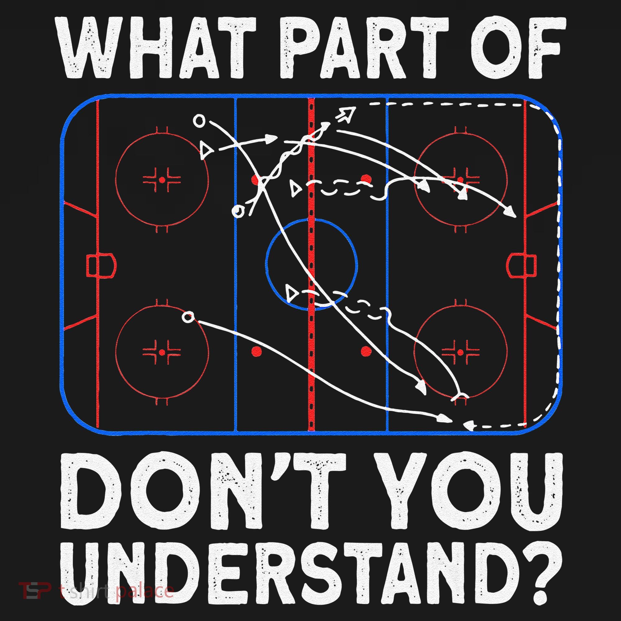 What Part Don't Understand Hockey Hockey Player USA-Made Doggie Bandana