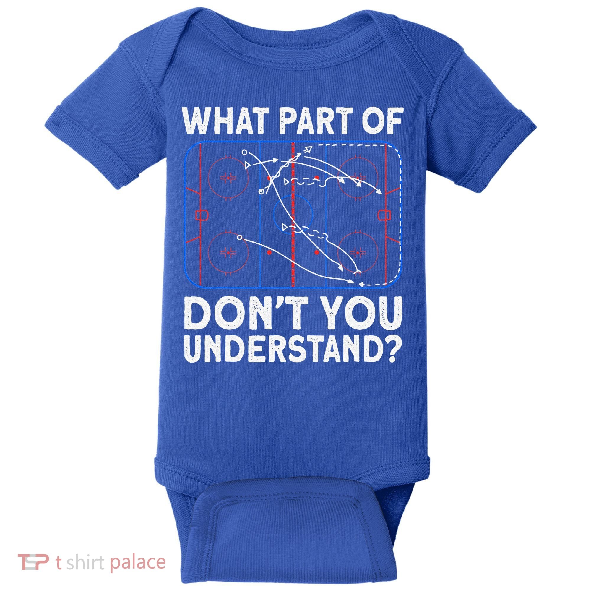 What Part Don't Understand Hockey Hockey Player Baby Bodysuit