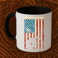 Welding Patriotic Distressed Usa American Flag Gift Welder Gift Coffee Mug thumb 2