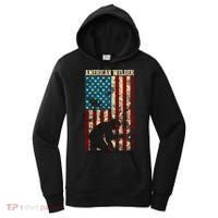 Welding Patriotic Distressed Usa American Flag Gift Welder Gift Women's Hoodie thumb 0