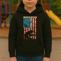 Welding Patriotic Distressed Usa American Flag Gift Welder Gift Kids Hoodie thumb 3