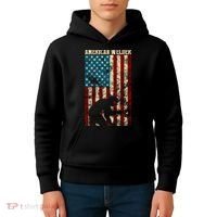 Welding Patriotic Distressed Usa American Flag Gift Welder Gift Kids Hoodie thumb 4