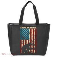 Welding Patriotic Distressed Usa American Flag Gift Welder Gift Tote Bag thumb 0