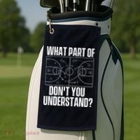 What Part Don't You Understand - Basketball Coach Golf Towel thumb 2