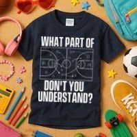 What Part Don't You Understand - Basketball Coach Kids T-Shirt thumb 3