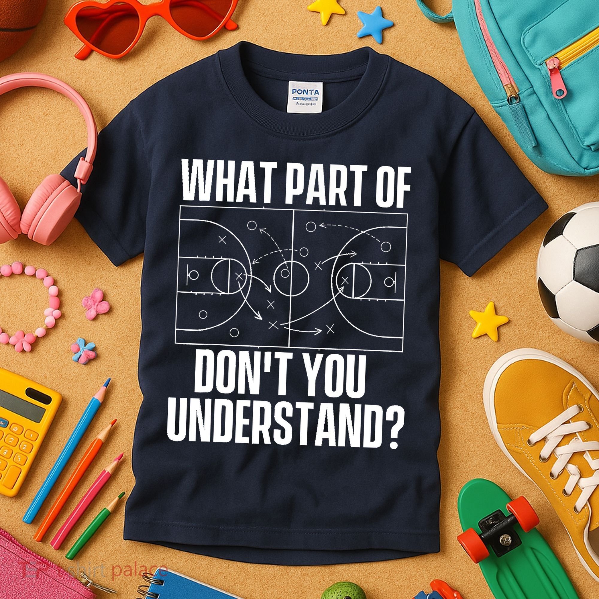 What Part Don't You Understand - Basketball Coach Kids T-Shirt