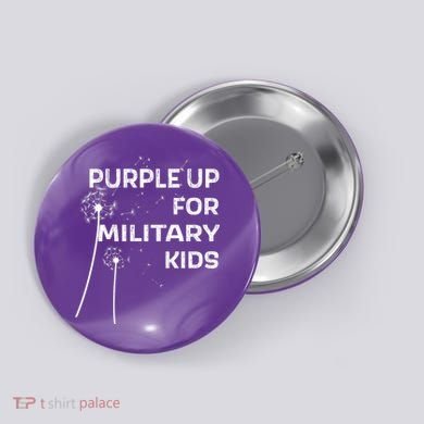 Wear Purple Dandelion Wishes Button