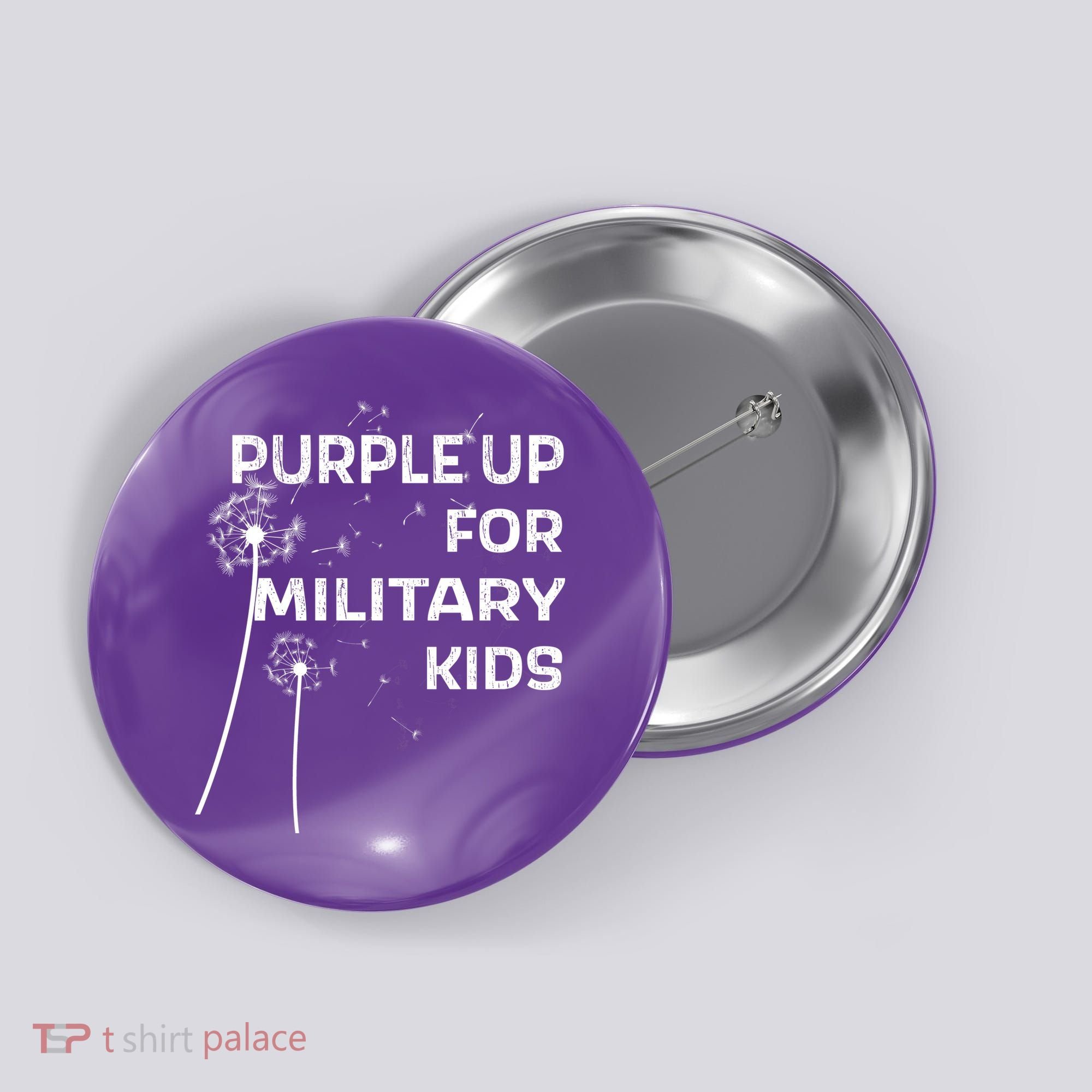 Wear Purple Dandelion Wishes Button