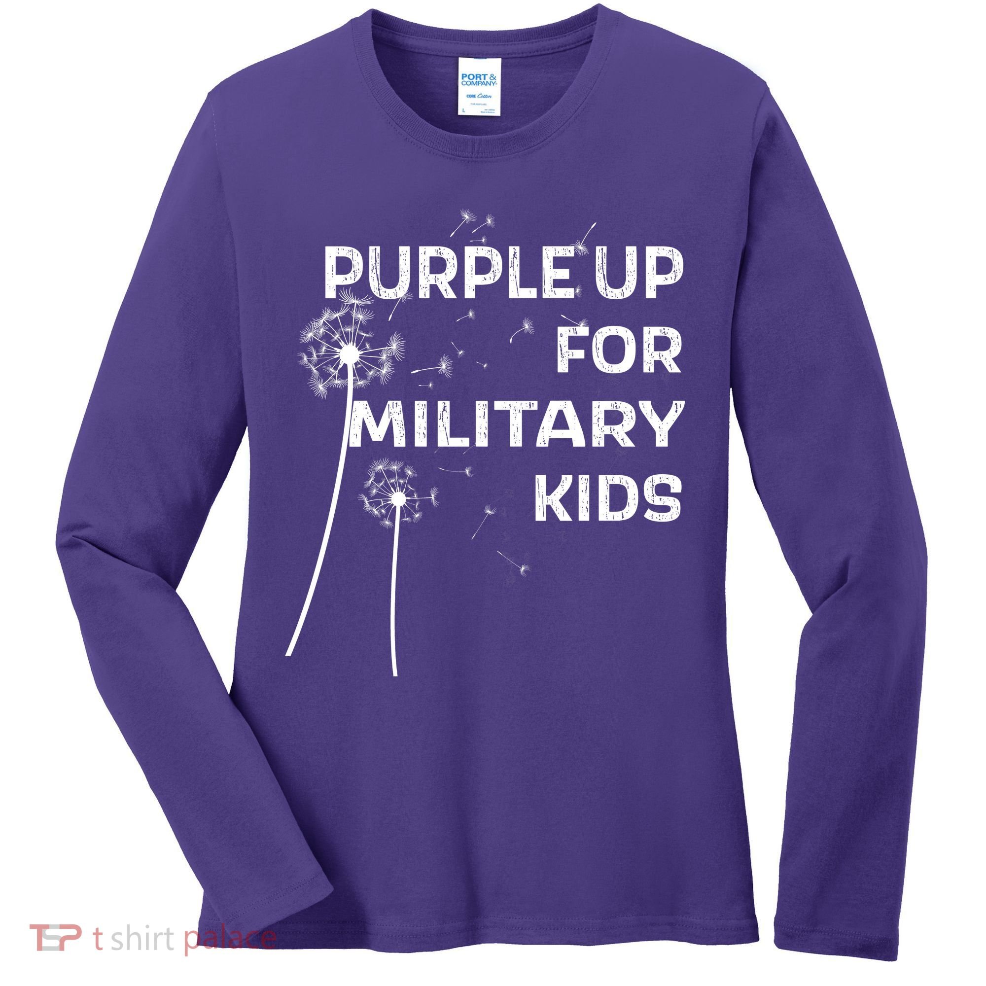 Wear Purple Dandelion Wishes Women's Long Sleeve Shirt
