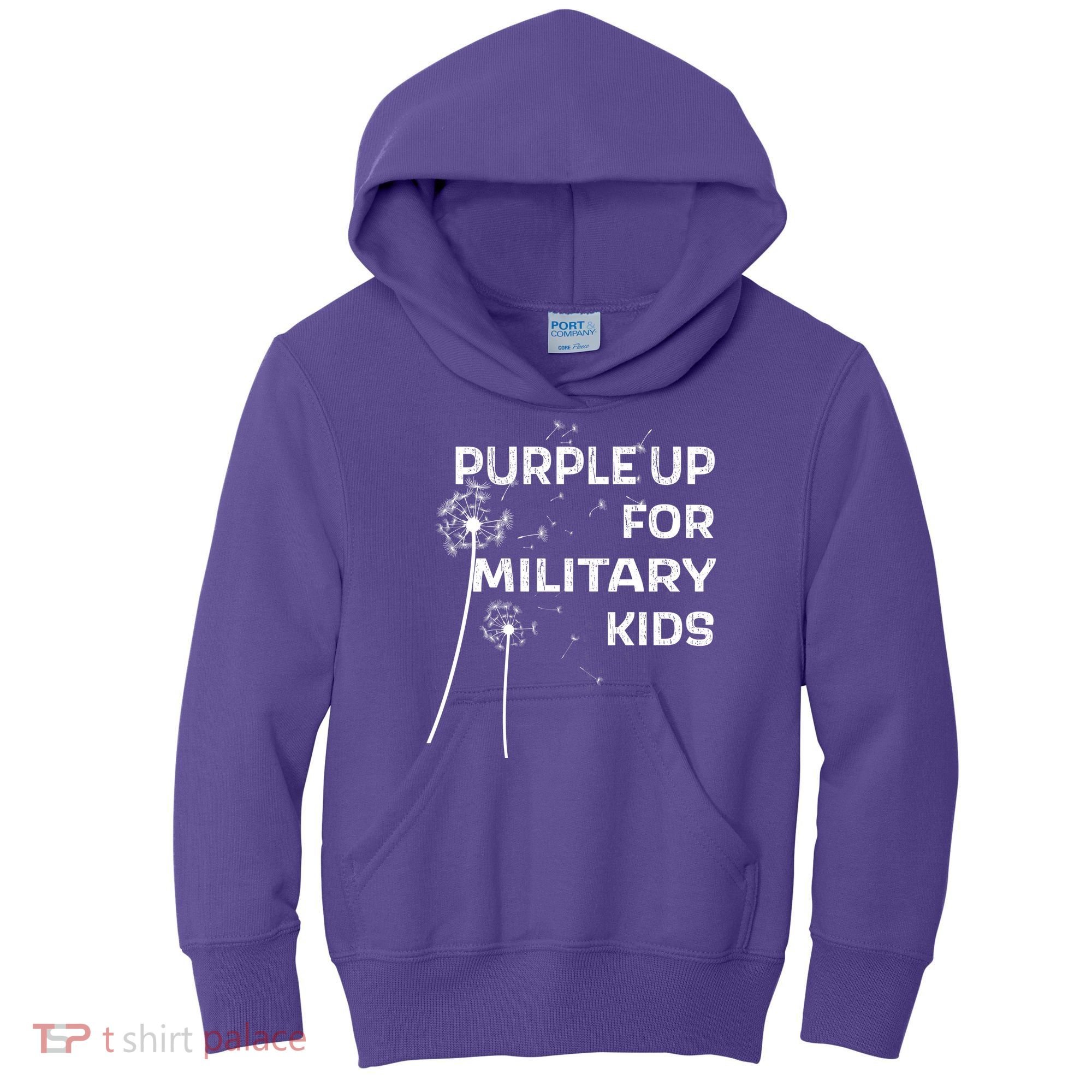 Wear Purple Dandelion Wishes Kids Hoodie