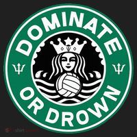 Water Polo Dominate Or Drown Cute Funny Parody Water Sport Women's Sweatshirt thumb 2