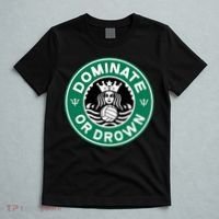 Water Polo Dominate Or Drown Cute Funny Parody Water Sport T-Shirt thumb 5