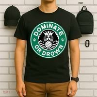 Water Polo Dominate Or Drown Cute Funny Parody Water Sport T-Shirt thumb 6