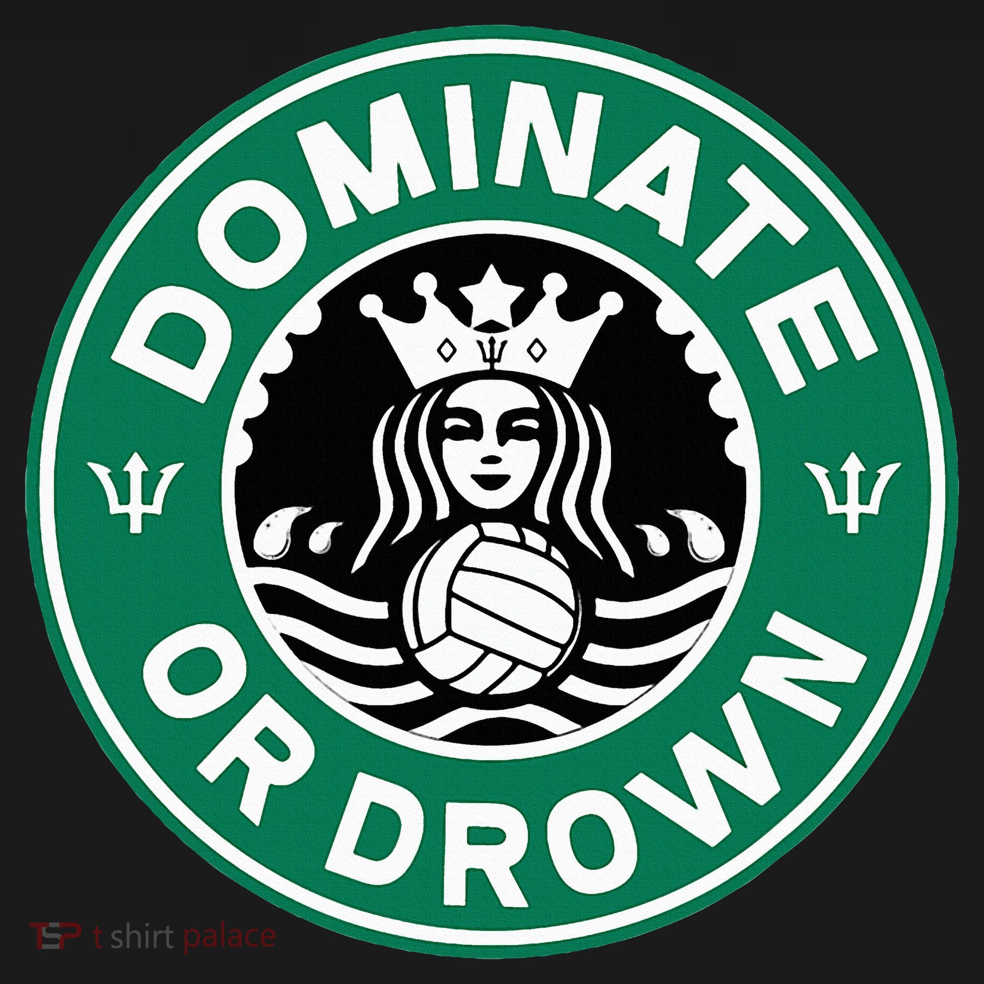 Water Polo Dominate Or Drown Cute Funny Parody Water Sport Women's Hoodie