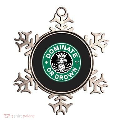 Water Polo Dominate Or Drown Cute Funny Parody Water Sport Ornament
