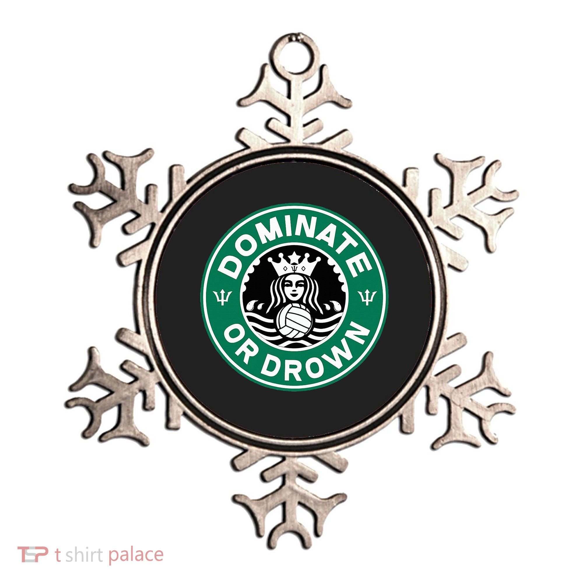 Water Polo Dominate Or Drown Cute Funny Parody Water Sport Ornament