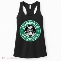 Water Polo Dominate Or Drown Cute Funny Parody Water Sport Women's Tank Top thumb 0