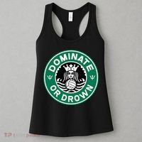 Water Polo Dominate Or Drown Cute Funny Parody Water Sport Women's Tank Top thumb 3