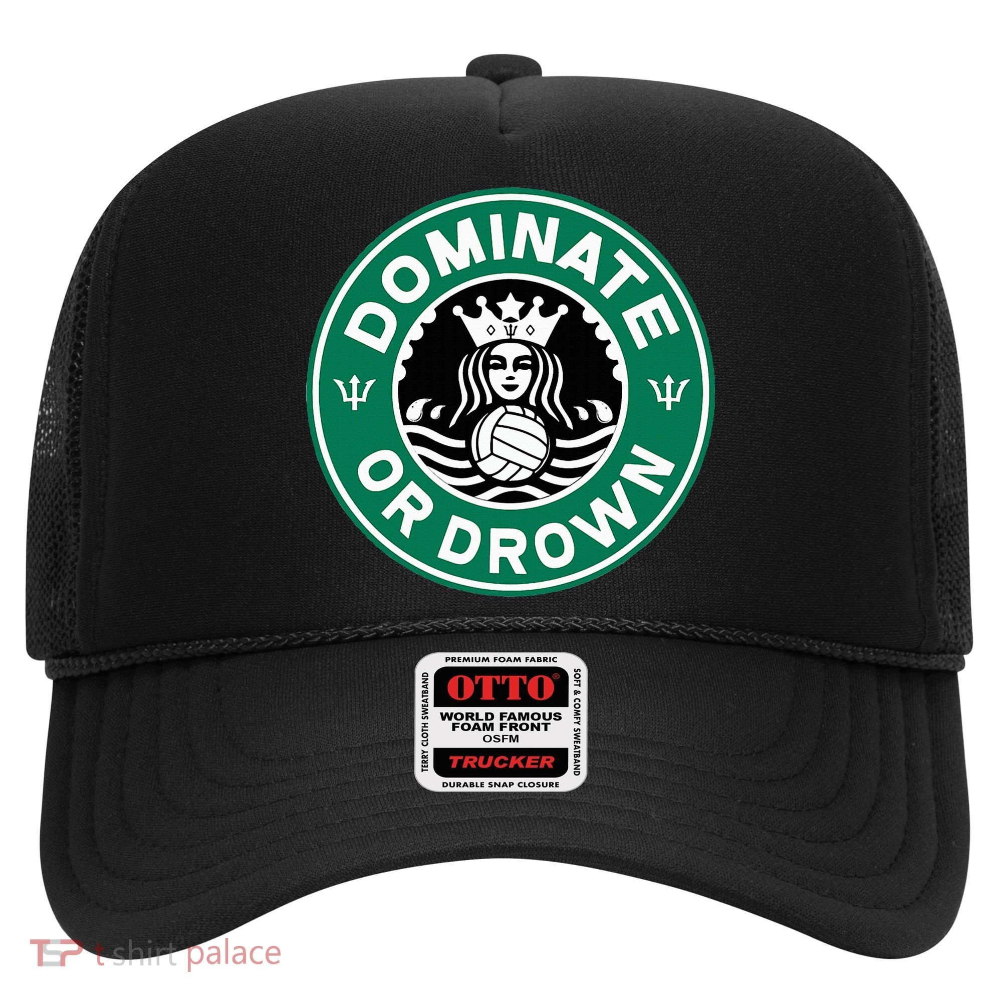 Water Polo Dominate Or Drown Cute Funny Parody Water Sport Hat