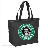 Water Polo Dominate Or Drown Cute Funny Parody Water Sport Tote Bag thumb 2