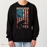 Welding Patriotic Distressed USA American Flag Gift Welder Women's Sweatshirt thumb 0