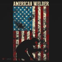 Welding Patriotic Distressed USA American Flag Gift Welder Coaster thumb 2