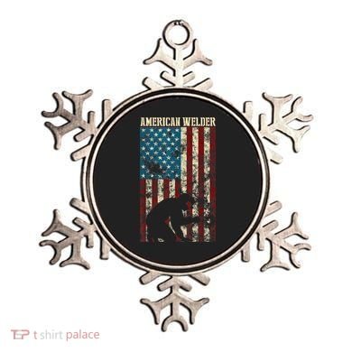 Welding Patriotic Distressed USA American Flag Gift Welder Ornament