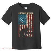 Welding Patriotic Distressed USA American Flag Gift Welder Toddler T-Shirt thumb 0