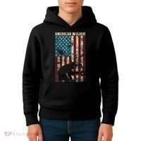 Welding Patriotic Distressed USA American Flag Gift Welder Kids Hoodie thumb 4